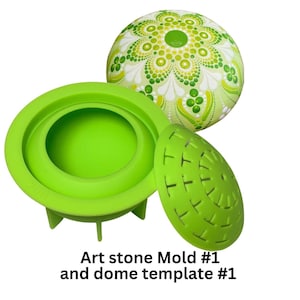 Round Mandala Silicone Art Stone Mold with Dome Template