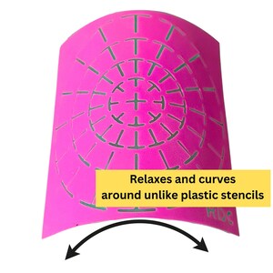 Super Flex mandala stencil set template silicone flexible Happy Dotting Company pink image 9