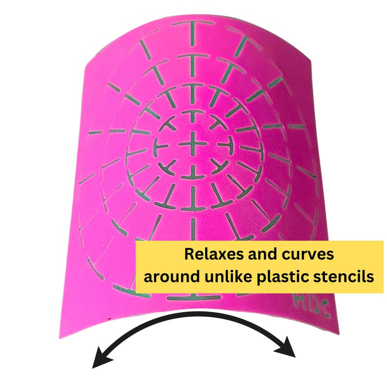 Super Flex mandala stencil set template silicone flexible Happy Dotting Company pink image 9