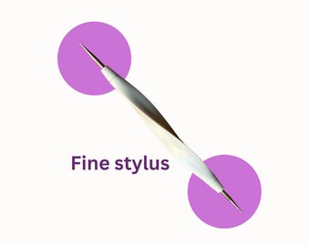 Extra Fine Stylus double ended Single tool - dotting dot art tools