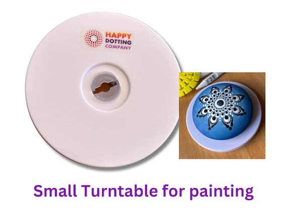 4 inch Lazy Susan Turntable: Mandala Dot Painting Stand - Happy Dotting