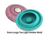 Extra Large Tealight Holder Silicone Mold - rounded shape for mandala dot art - Happy Dotting