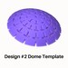 Dome Template #2 (designed for Art Stone Mold #2) - flexible silicone stencil 16 segments 3.7 inch 
