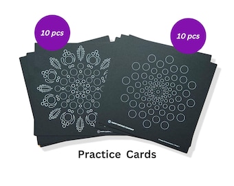 Dot Mandala Practice Cards: Beginner Dotting Pattern Set - Happy Dotting