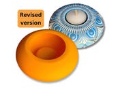 Revised - Tea light candle holder mold #2 - orange - Round silicone silicon mould