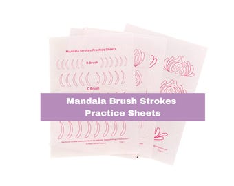 Mandala Brush Strokes Practice Sheets – PDF Download - Happy Dotting Company