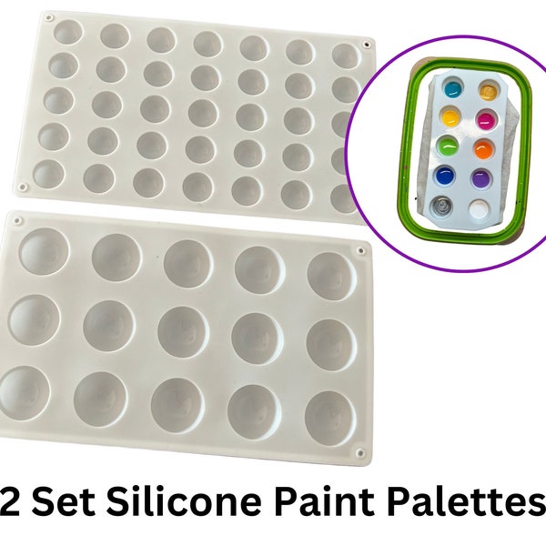 Silicone Paint Palettes - 2 set - Happy Dotting Company - cut to size