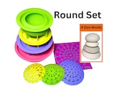 Round Art Stone Molds Combo: Silicone Mandala Dotting Templates - Happy Dotting
