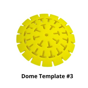 Dome Template #3 (specifically for Art Stone Mold #3) flexible silicone stencil 16 segments 3 inches across