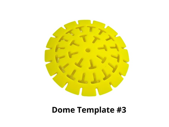 Dome Template #3 (specifically for Art Stone Mold #3) flexible silicone stencil 16 segments 3 inches across