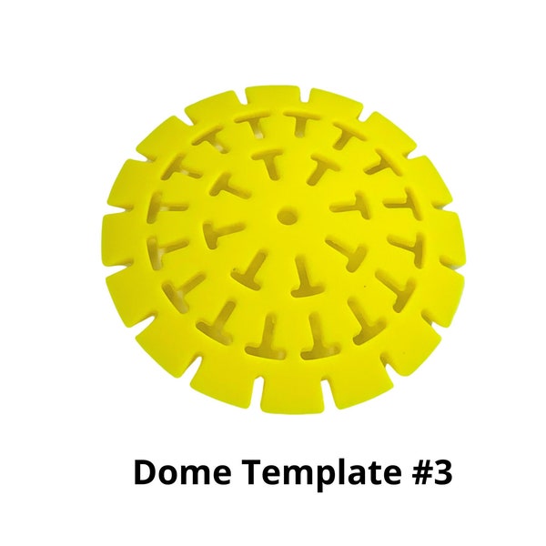 Dome Template #3 (specifically for Art Stone Mold #3) flexible silicone stencil 16 segments 3 inches across