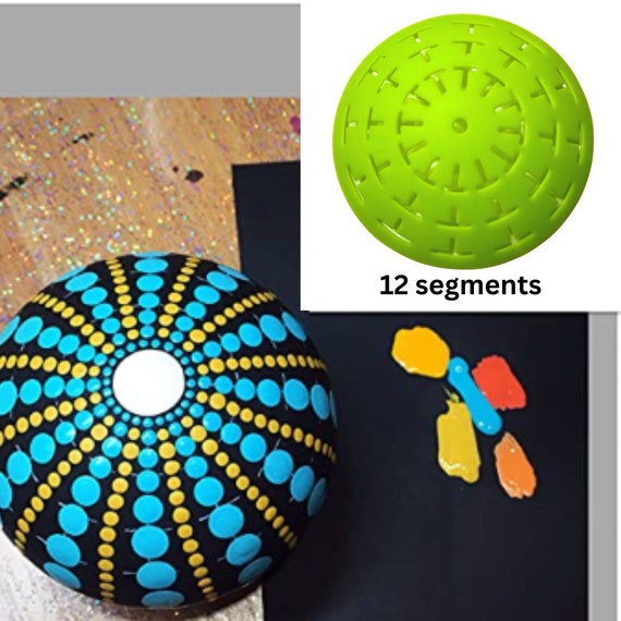 Mold for Making Stones with Dome Template - Design #2 - Happy Dotting  Company - Round Smooth Pebble Like for dot Art Rocks, Mandala Art DIY  Crafts