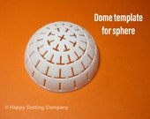 Dome template for sphere mold Happy Dotting mould rounded mandala stencil