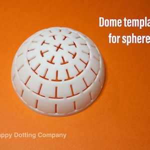 Dome template for sphere mold Happy Dotting mould mandala stencil