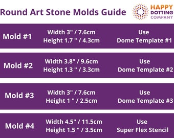 Art Stone Mold 2 plus 16 segment Dome Template Happy Dotting
