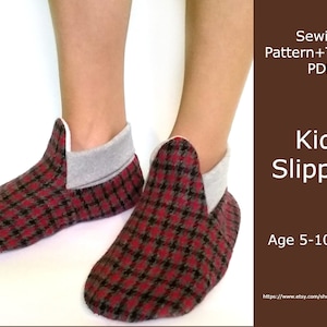 Big Kids Slippers Sewqing Pattern / Shoes PDF