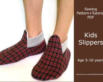 Big Kids Slippers Sewqing Pattern / Shoes PDF