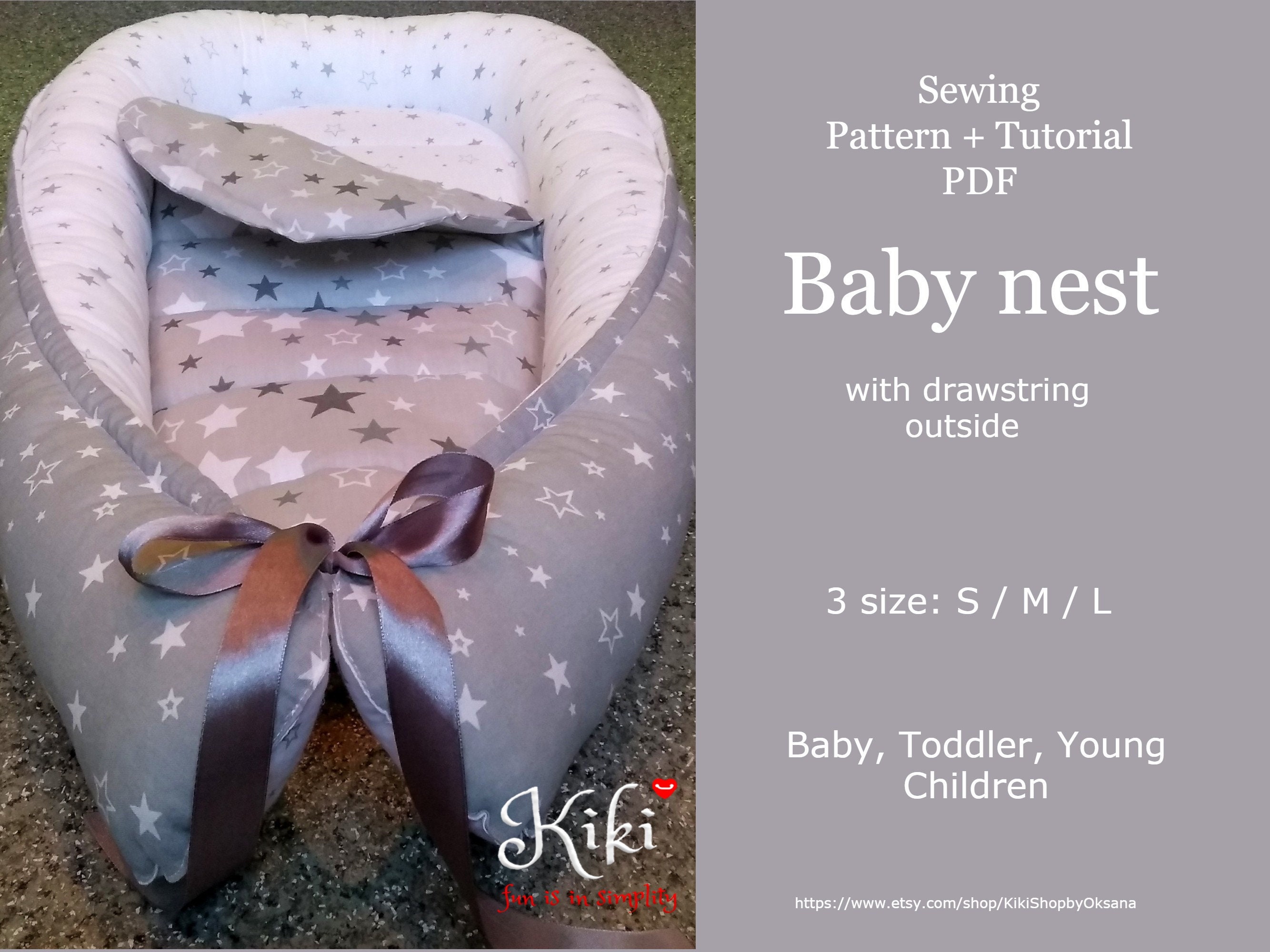Baby Nest Sewing Digital Pattern PDF Tutorial Sew 3 sizes Etsy