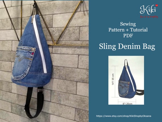 DIY Crossbody Sling Bag Tutorial  Sling bag pattern, Denim bag
