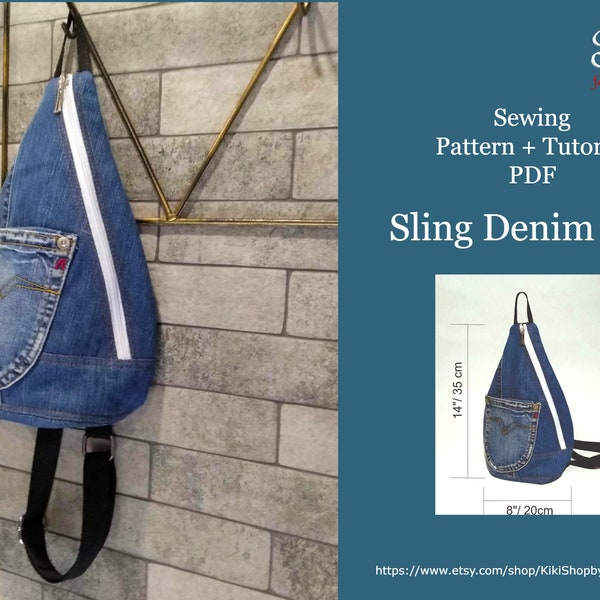 Denim Sling Bag PDF - Sewing pattern