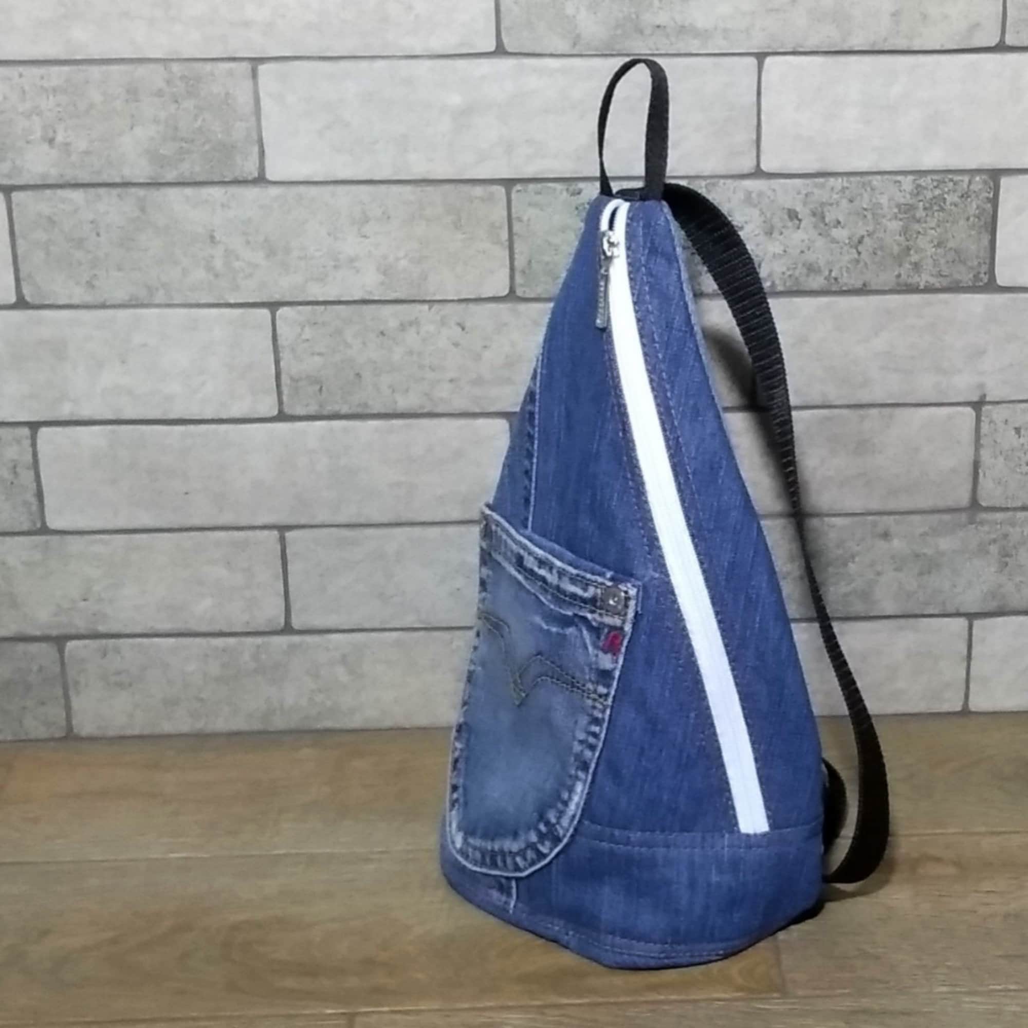 Denim Sling Bag Sewing Pattern Sling Backpack Pdf Pouch Etsy