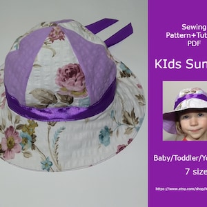 Kids Brim Sun Hat Sewing Pattern PDF