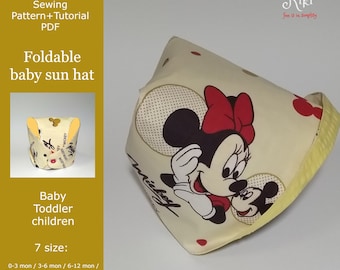 Sun Hat Pattern, PDF Sewing Pattern, Beach Hat Pattern, Child Hat ...