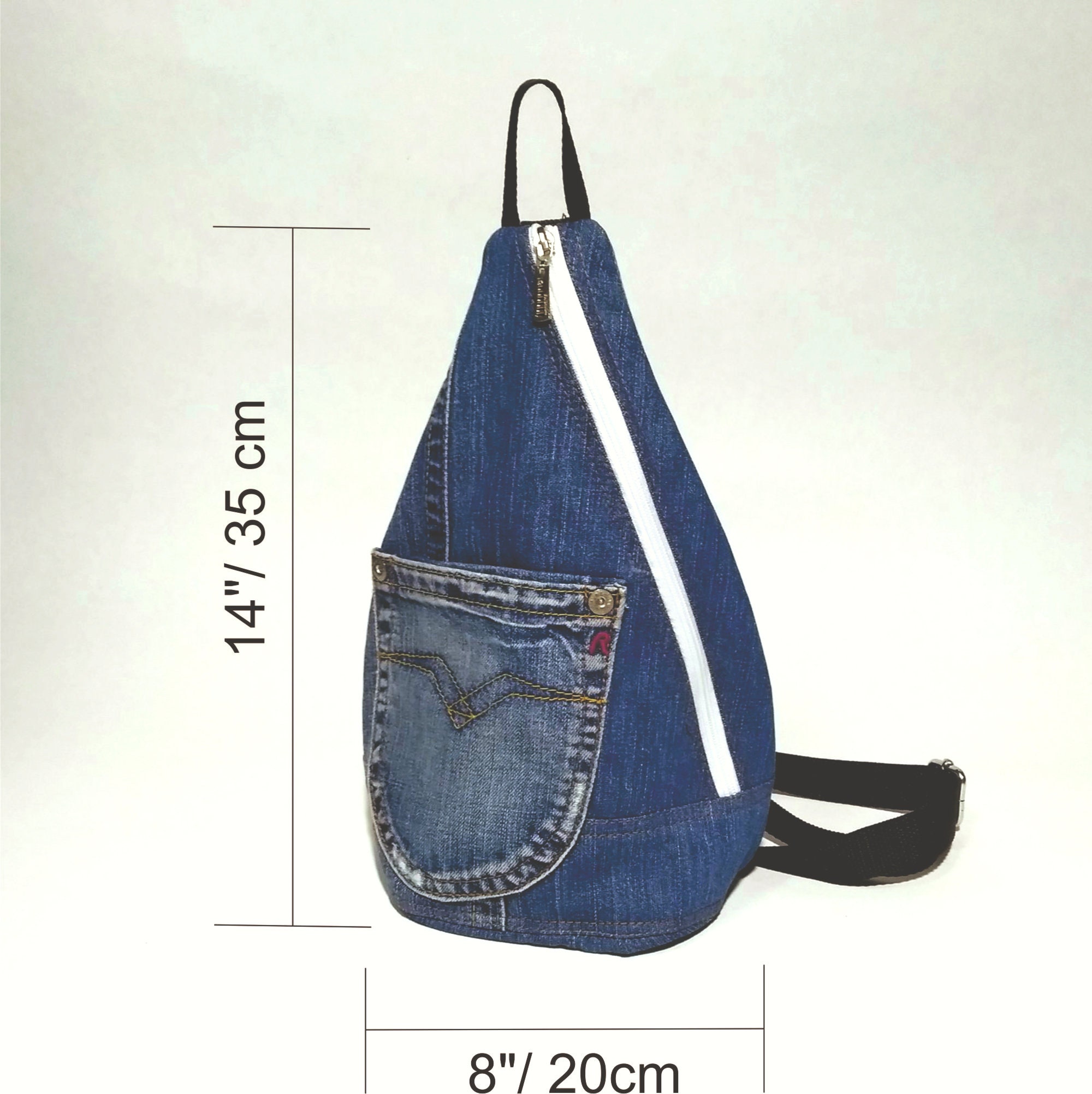 Denim Sling Bag Sewing Pattern Sling Backpack Pdf Pouch Etsy