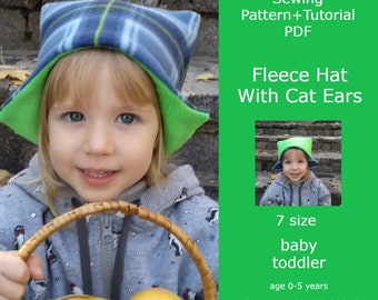 Naaipatroon fleece beanie / kindermuts pdf