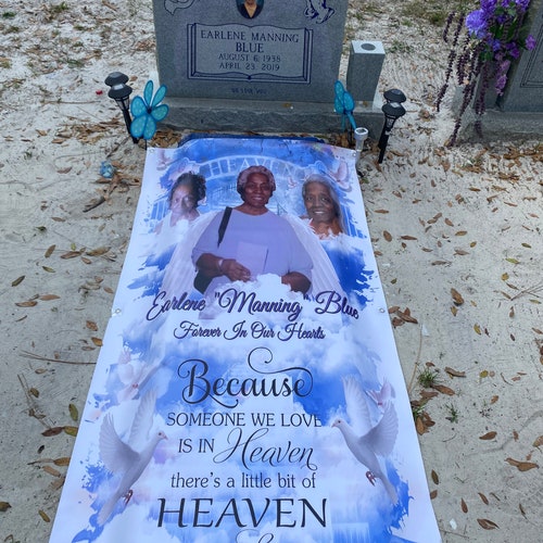 Memorial Grave Blanket Design 103 Custom in Loving Memory Etsy