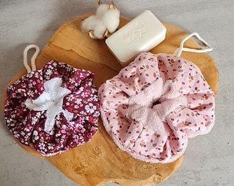 flores de ducha de esponja de bambú