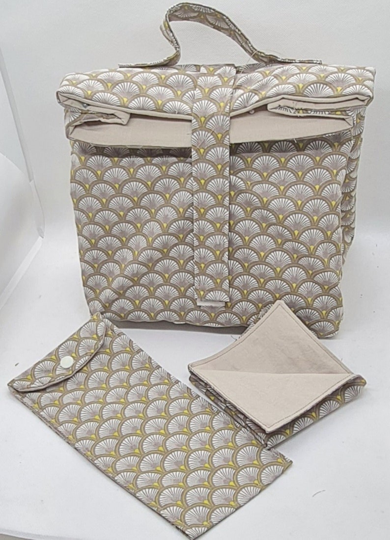 Lunch bag, pochette à couverts et serviette Beige