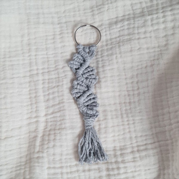 Porte clés macramé, bijoux de sac