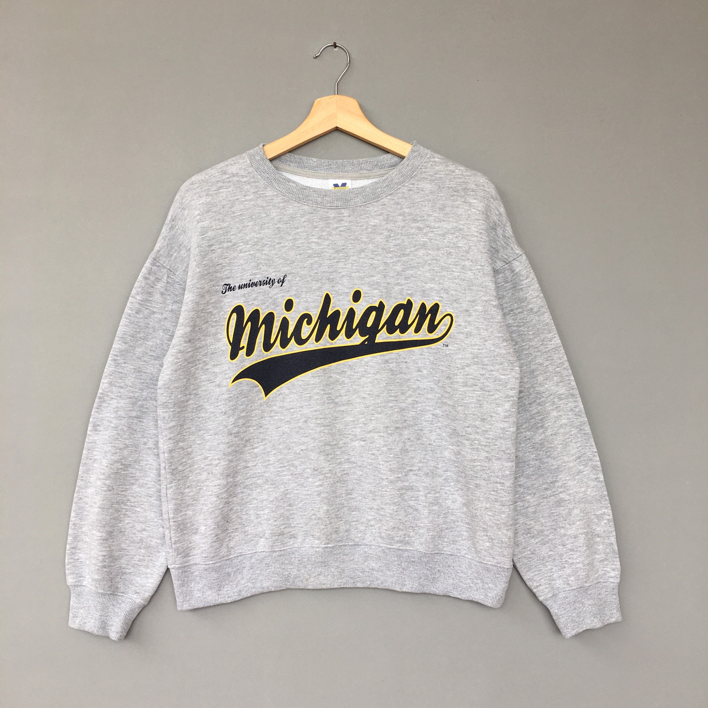University of Michigan Sweatshirt Big Logo Pullover Jumper - Etsy UK
