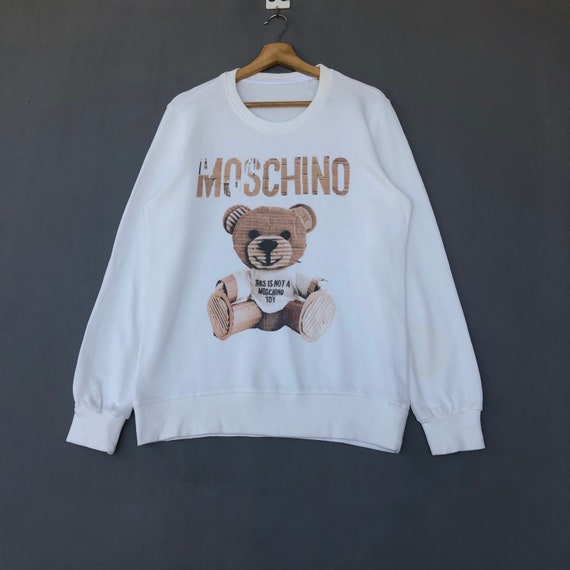 Moschino Bear Sweatshirt Print Out Logo Pullover Jumper - Etsy