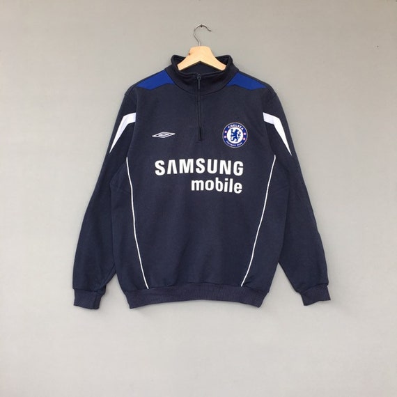 Rare!! Vintage Umbro Chelsea Sweatshirt Half Zip E