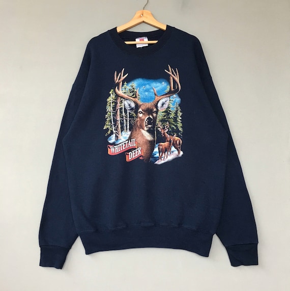 Rare!! Vintage whitetail deer sweatshirt Print out