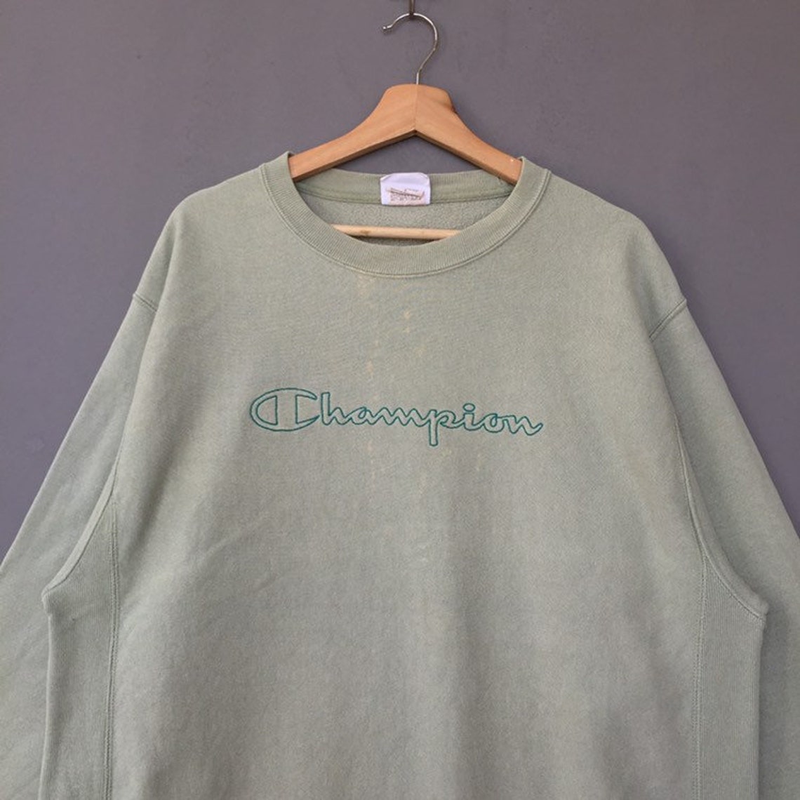 Vintage Champion Crew Neck sweatshirt Embroidery logo | Etsy