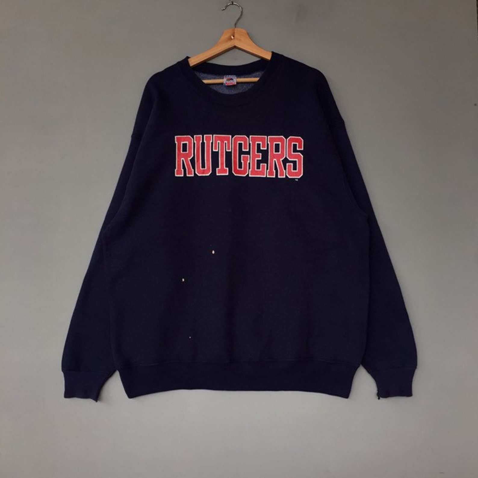 Vintage Rutgers university Sweatshir Crew Neck print out logo | Etsy