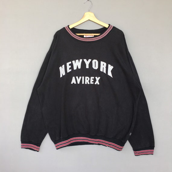 Vintage New York Avirex Sweatshirt Embroidered Log