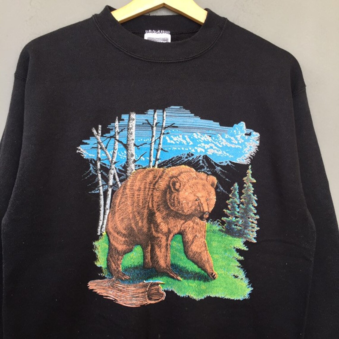 Rare Vintage Habitat Bear Sweatshirt Print Out Logo - Etsy