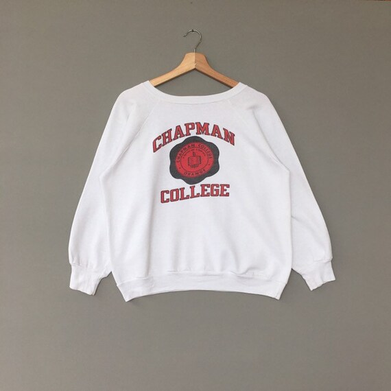 Vintage Champion Chapman College Sweatshirt Embroi