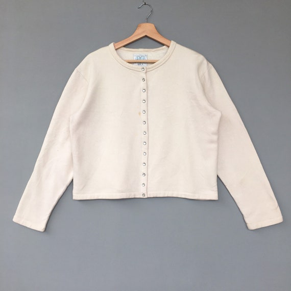 Vintage Agnes B Sweatshirt Button Up pullover jum