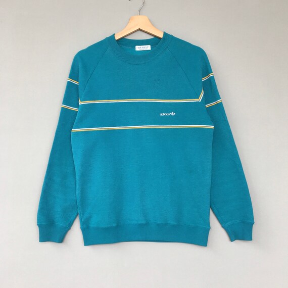 Rare!! Vintage Adidas Crew Neck Sweatshirt Embroid