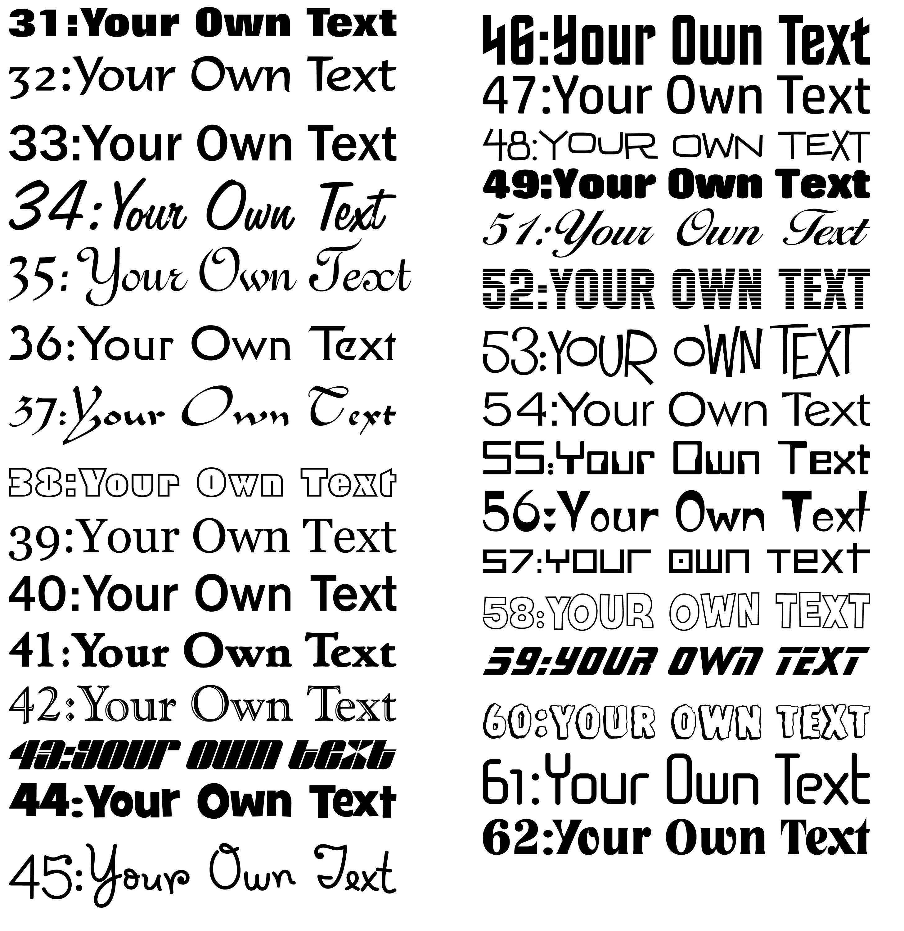 Custom text vinyl sticker letters to make your own Etsy