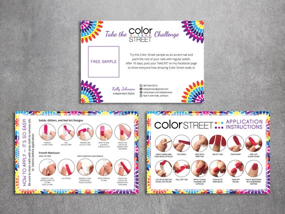 Personalized /"Color Street/" Towsie Sample Card 30 Set