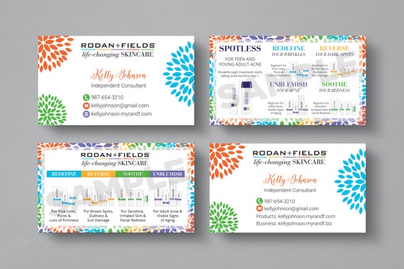 rodan and fields business cards fast personalized rodan fields independent consultant modern business cards rf01 rodan and fields independent consultant