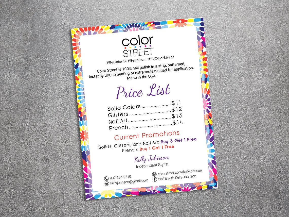 Color Street Price List 2024 Mab Charlene