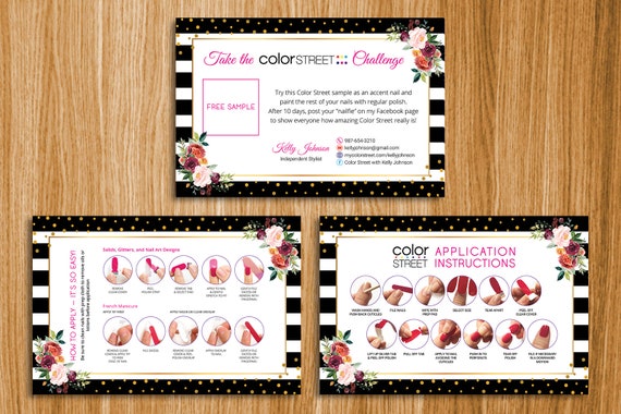 Personalized /"Color Street/" Towsie Sample Card 30 Set