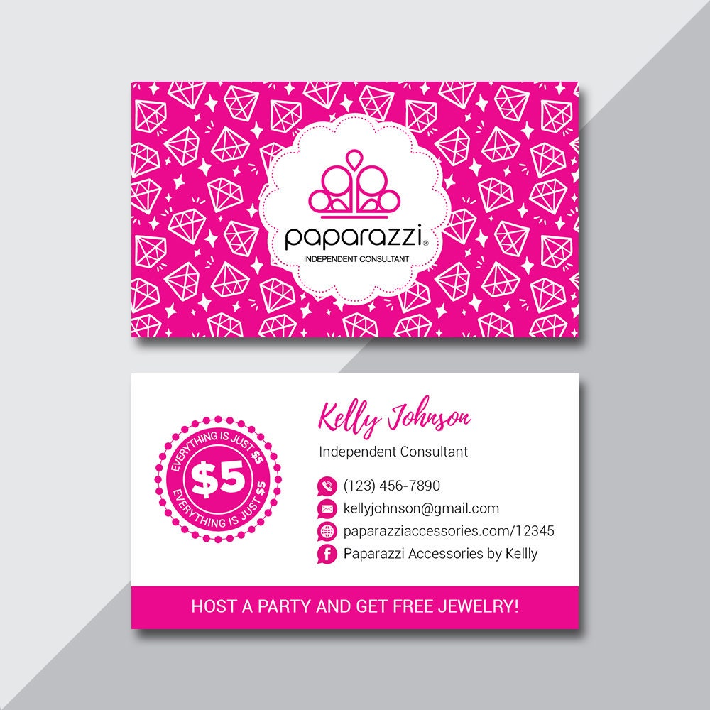 Paparazzi Business Card Custom Paparazzi Accessories Business Etsy
